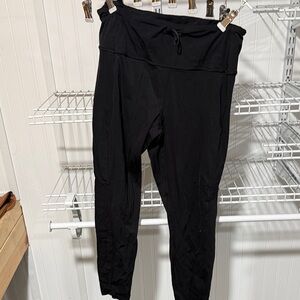 lululemon athletica Black Drawstring High-Rise Leggings